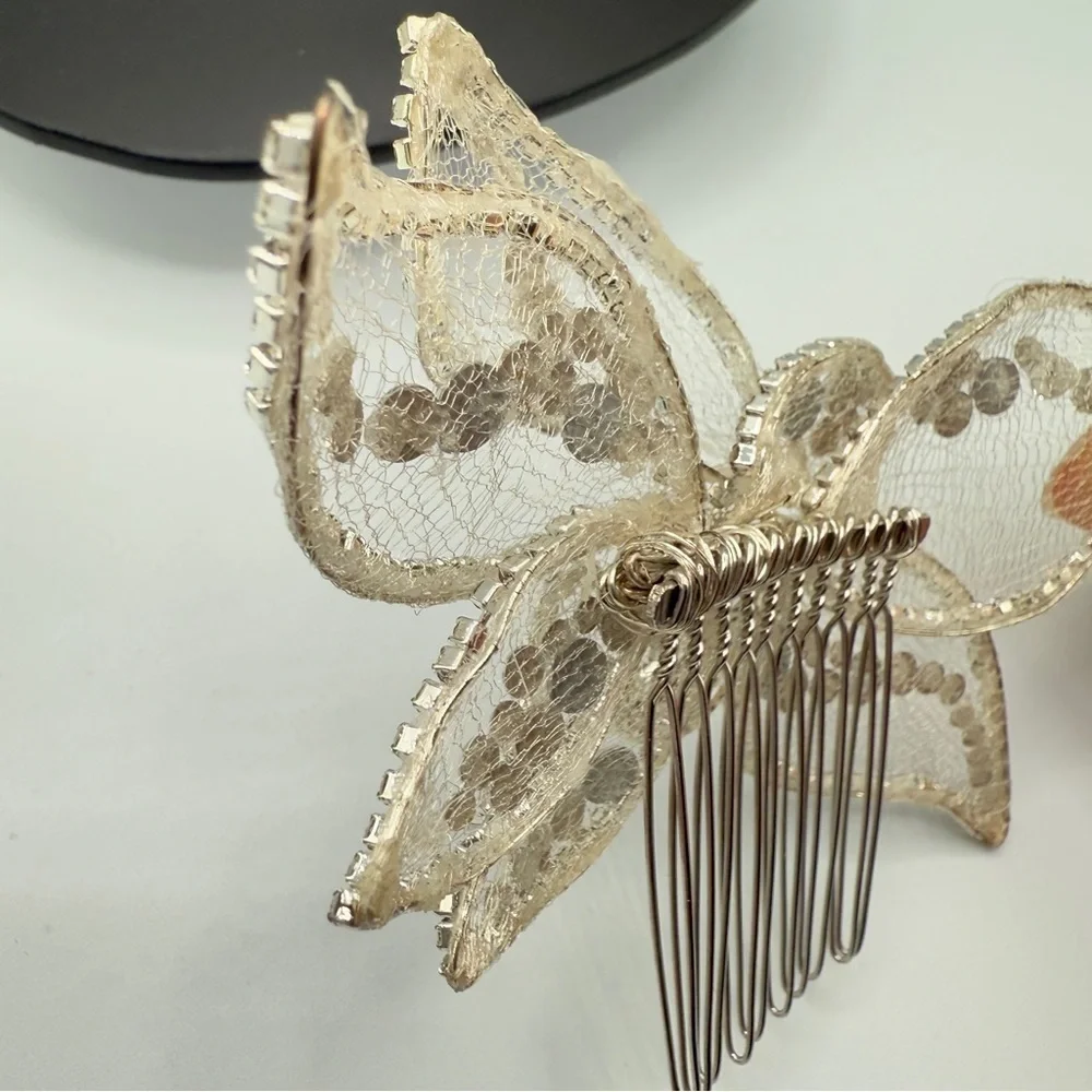 Wedding Floral Hair Comb - Veil Clip